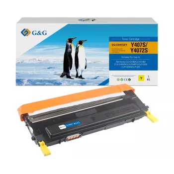 G&G cartucho de tóner amarillo compatible para Samsung CLT-Y4072S / HP SU472A (14454)