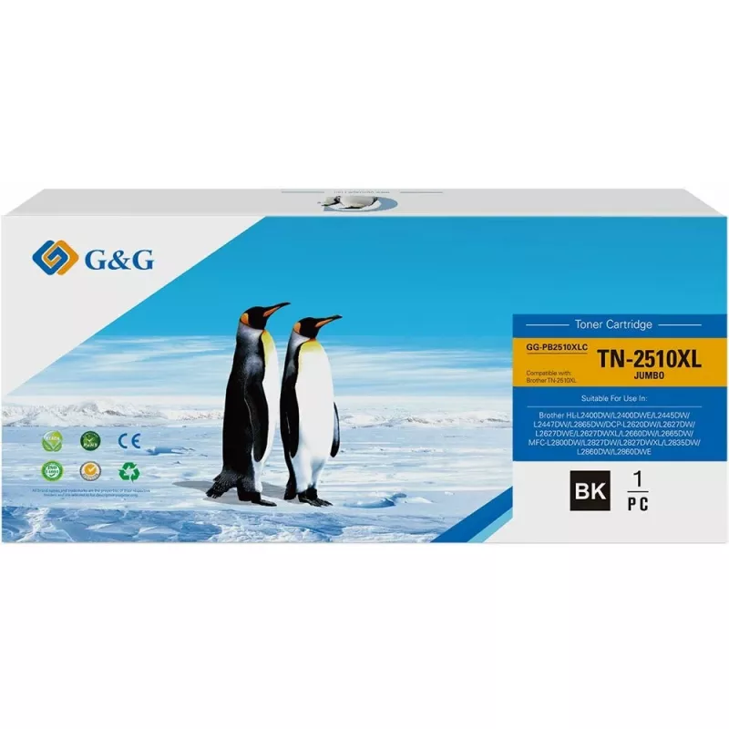 G&G GG-PB2510XLC cartucho de tóner compatible de alto rendimiento para Pantum P2500/M6500/M6550/M6600 - negro (6000 páginas)