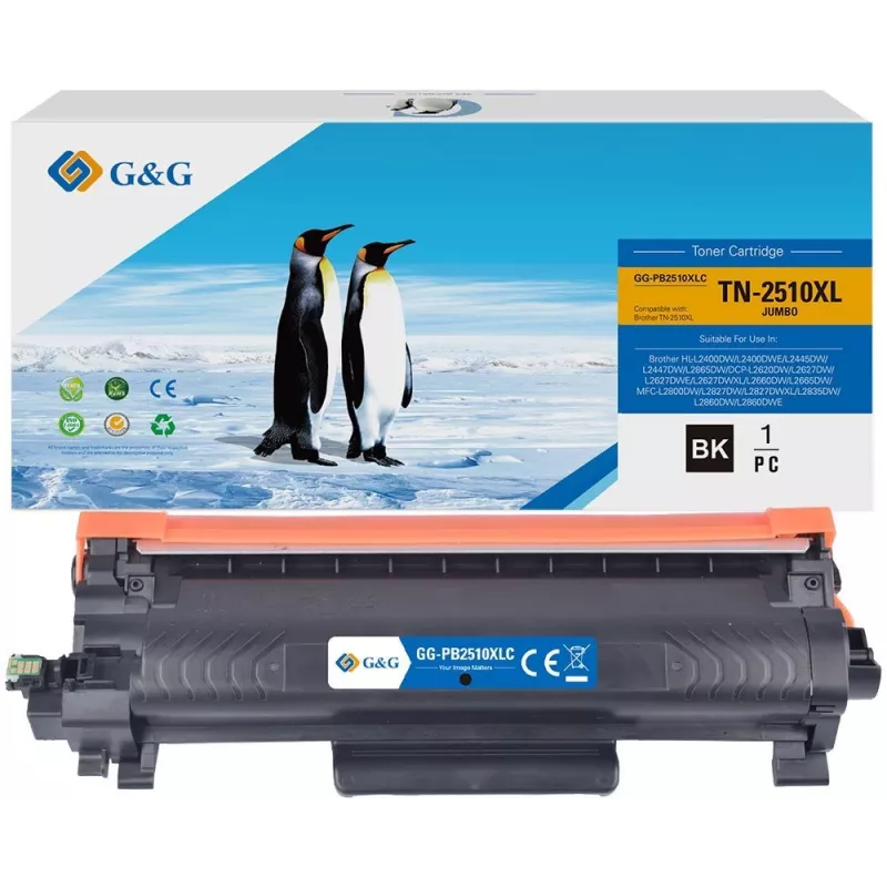G&G GG-PB2510XLC cartucho de tóner compatible de alto rendimiento para Pantum P2500/M6500/M6550/M6600 - negro (6000 páginas)