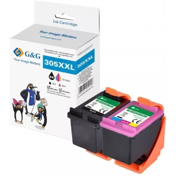 Cartucho de tinta compatible con HP 305XL XXL G&G GP-H305XXLBKCMY-2P pack de 2 (negro y tricolor)