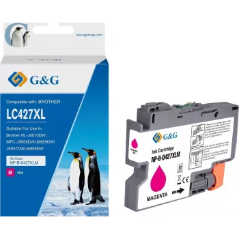 G&G Cartucho de tinta compatible con Brother 427XL LC-427XLM magenta
