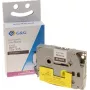 G&G 15558 Cinta de etiquetas compatible con Brother TZe-335, 12 mm x 8 m, blanco sobre negro