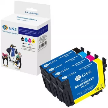 G&G Multipack cartuchos de tinta compatibles con Epson 604XL (4 x XL, negro/cian/magenta/amarillo, 20547)