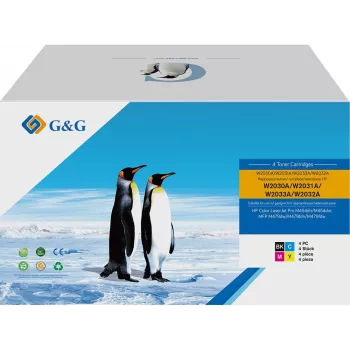 G&G NT-PH2030BK/C/M/YB-V5-UP-4-S1 cartucho de tóner pack de 4 negro, cian, magenta, amarillo
