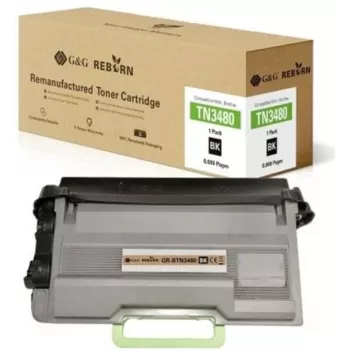G&G Reborn cartucho de tóner compatible para Brother TN-3480 (21179) - negro, alta capacidad, 8.000 páginas