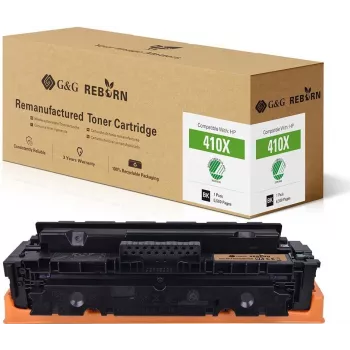 Cartucho de tóner G&G Reborn negro para HP 410X / CF410X (21261) - láser, 6.500 páginas