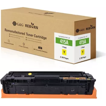 G&G Reborn Cartucho de tóner amarillo HP 415A compatible remanufacturado 2100 páginas 21271