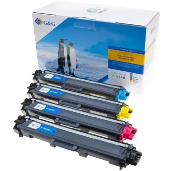 G&G Tóner pack de 4 para Brother TN241/TN242/TN245/TN246 Negro, Cian, Magenta, Amarillo