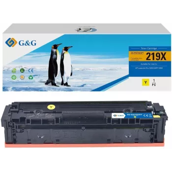 G&G Cartucho de tóner como reemplazo para HP 219X / W2192X Amarillo (Alto rendimiento) GG-PH2192XFY