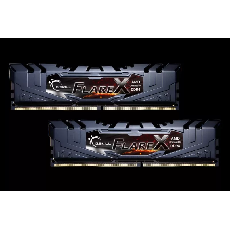 G.Skill Flare X 16GB (2x8GB) DDR4 3200MHz CL16-18-18-38 1.35V Non-ECC Unbuffered Kit de memoria para PC de sobremesa, negro