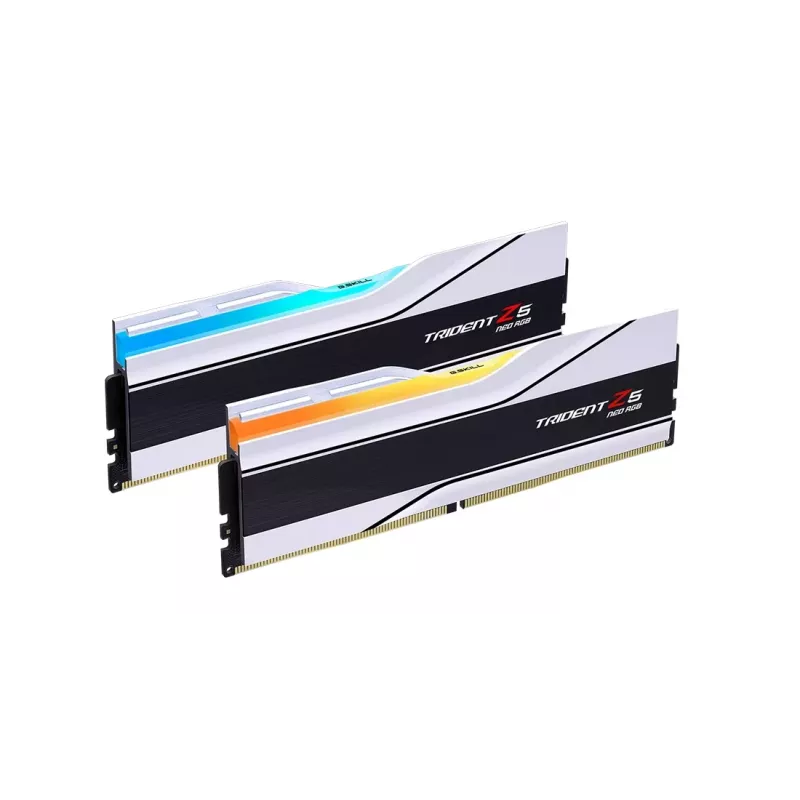 G.Skill Trident Z5 Neo RGB 48 GB (2x 24 GB) DDR5-6400 CL32 Blanco AMD EXPO Kit de memoria F5-6400J3239F24GX2-TZ5NRW
