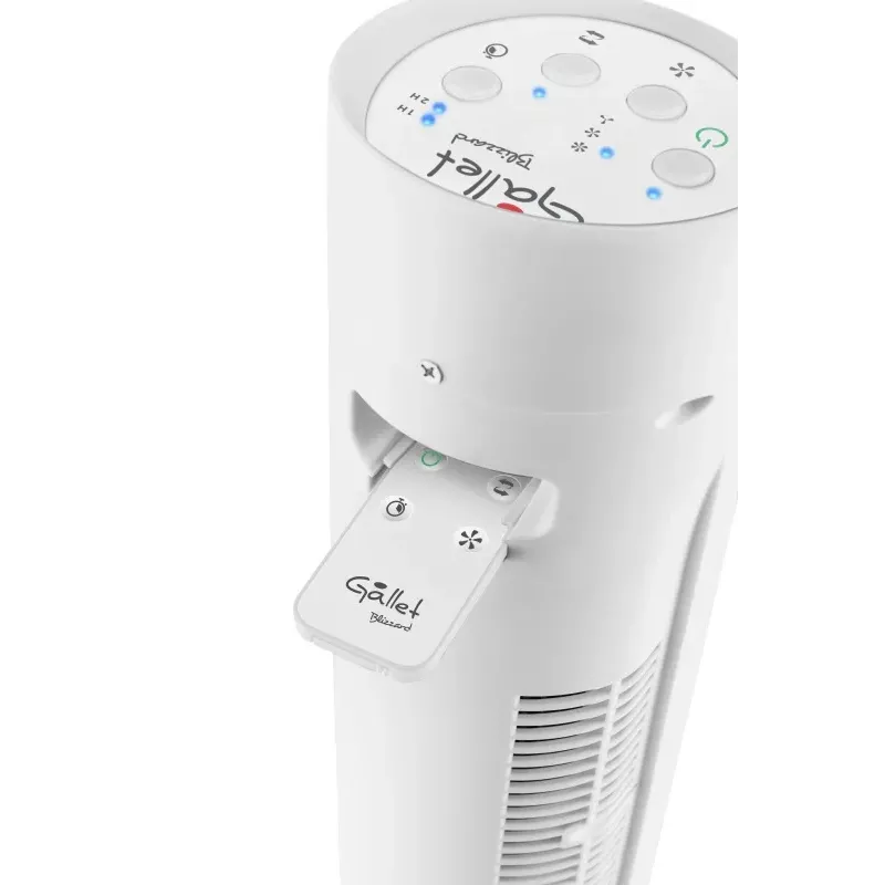 Gallet GALVEN82T Ventilador de torre 45W 23cm 3 velocidades oscilación mando a distancia blanco