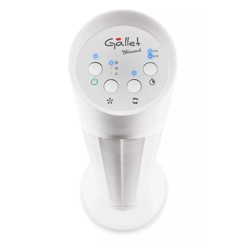 Gallet GALVEN82T Ventilador de torre 45W 23cm 3 velocidades oscilación mando a distancia blanco