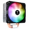 GAMDIAS Boreas E1-410 Lite disipador de CPU por aire RGB - ventilador PWM de 120mm, 4 heatpipes de contacto directo, TDP 180W, iluminación RGB, compatible con Intel LGA1700/1200/115X y AMD AM5/AM4, Negro