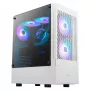 Caja semitorre gaming GAMDIAS Talos E3 MESH, Blanca, cristal templado, 4x120mm ventiladores ARGB, ATX/Micro-ATX/Mini-ITX, panel frontal de malla