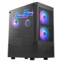 Caja semitorre ATX Gamdias Talos E3 Mesh RGB con paneles de cristal templado (Negro)