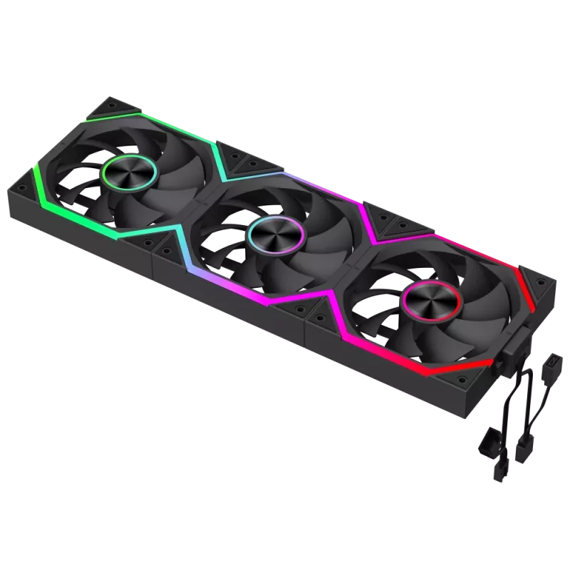 Gamemax FN12A-N2 WL ventilador de caja Negro