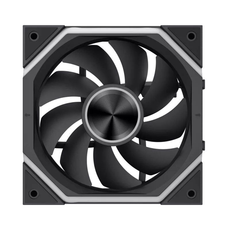 Gamemax FN12A-N2 WL ventilador de caja Negro