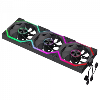 Gamemax FN12A-N2 WL-R ventilador de caja Negro
