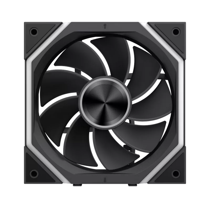 Gamemax FN12A-N2 WL-R ventilador de caja Negro