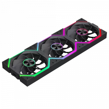 Gamemax FN12A-N2 WL-R ventilador de caja Negro