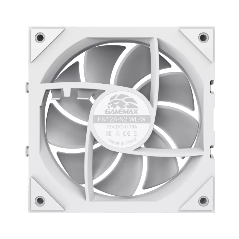 Gamemax FN12A-N2 WL-W ventilador de caja Blanco