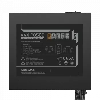 GAMEMAX MAX P650B 650W fuente de alimentación Bronze no modular