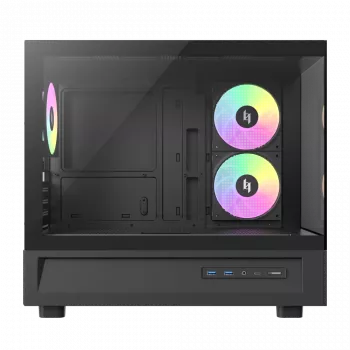 GAMEMAX NEX C31 BK caja de ordenador semitorre, MATX/BTF, Negra