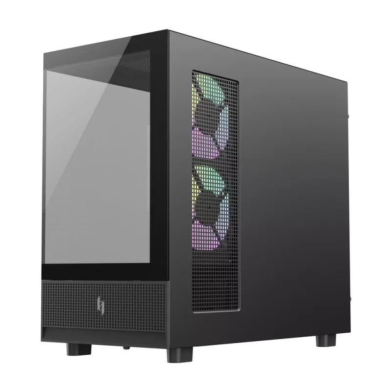GAMEMAX NEX C31 BK caja de ordenador semitorre, MATX/BTF, Negra