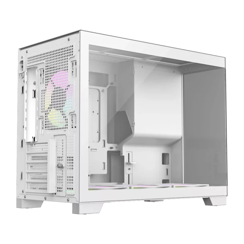 Gamemax NEX C33 WH caja de ordenador M-ATX/BTF Blanca
