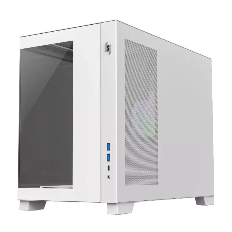 Gamemax NEX C33 WH caja de ordenador M-ATX/BTF Blanca