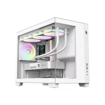 Gamemax NEX C33 WH caja de ordenador M-ATX/BTF Blanca