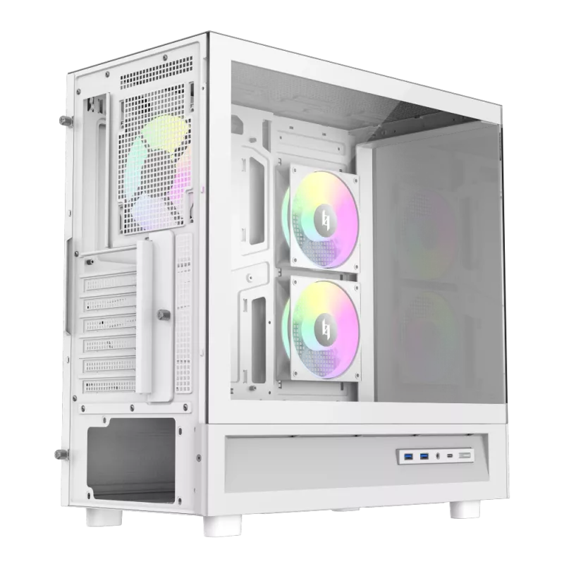 Gamemax NEX C51 WH caja de ordenador semitorre ATX/BTF Blanca