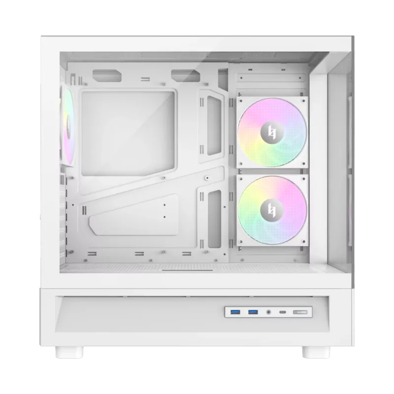 Gamemax NEX C51 WH caja de ordenador semitorre ATX/BTF Blanca