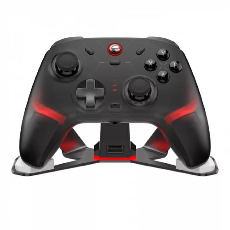Mando de juegos inalámbrico GameSir Cyclone 2 Tri-Mode con sticks y gatillos de efecto Hall, iluminación RGB, botones traseros programables, giroscopio de 6 ejes, batería de 20h - Negro