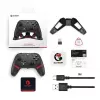 Mando de juegos inalámbrico GameSir Cyclone 2 Tri-Mode con sticks y gatillos de efecto Hall, iluminación RGB, botones traseros programables, giroscopio de 6 ejes, batería de 20h - Negro