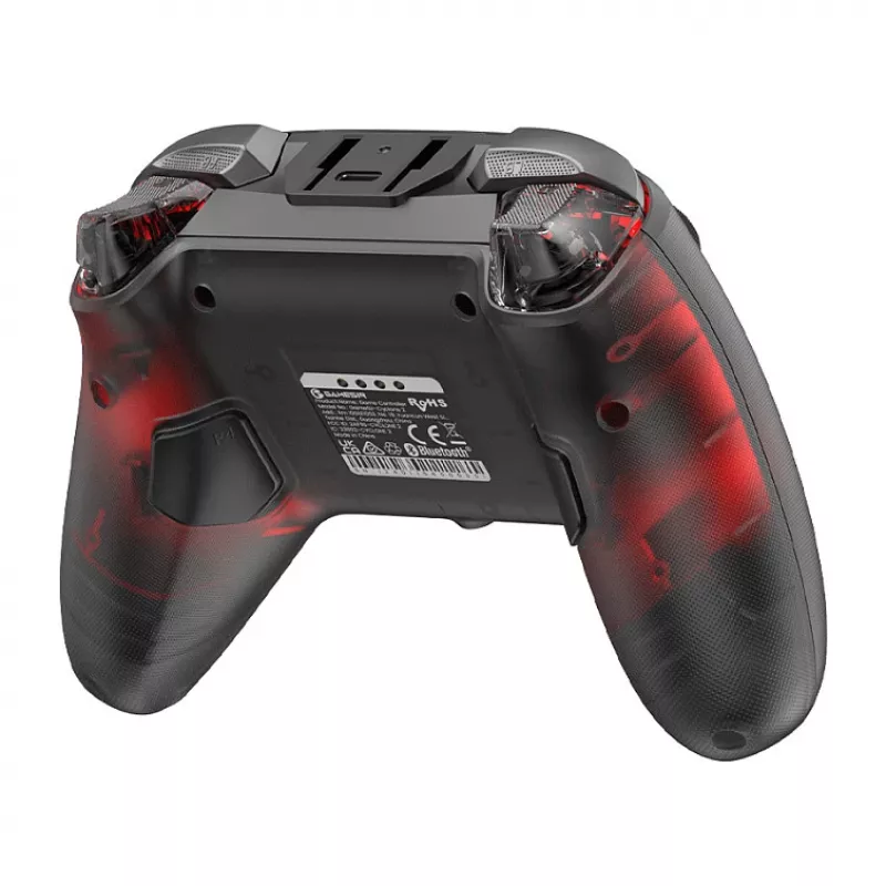 Mando de juegos inalámbrico GameSir Cyclone 2 Tri-Mode con sticks y gatillos de efecto Hall, iluminación RGB, botones traseros programables, giroscopio de 6 ejes, batería de 20h - Negro