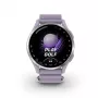 Garmin Approach J1 bisel de aluminio plateado con correa de tejido ComfortFit lila