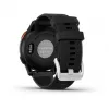 Garmin Approach S44 bisel de aluminio plateado con correa de silicona negra