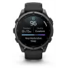 Garmin fenix 9 – 47mm, titanio Carbon Grey DLC con correa de silicona negra