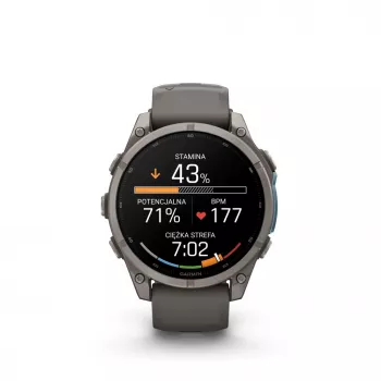 Garmin Fenix 9 – 47mm titanio con correa de silicona Pebble Grey