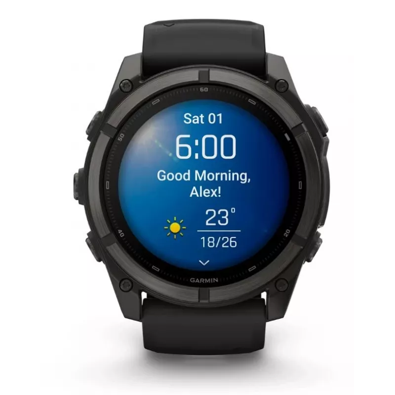 Garmin fenix 9 – 51 mm, Carbon Grey DLC Titanium con correa de silicona negra 010-04763-11