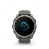 Garmin fenix 9 – 51 mm, titanio con correa de silicona Pebble Grey 010-04763-01