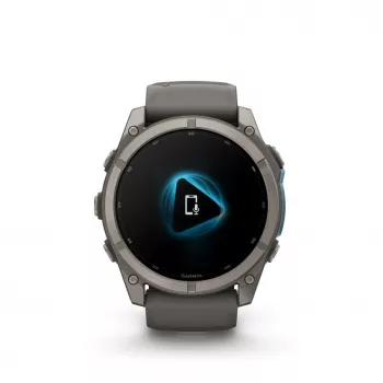 Garmin fenix 9 – 51 mm, titanio con correa de silicona Pebble Grey 010-04763-01