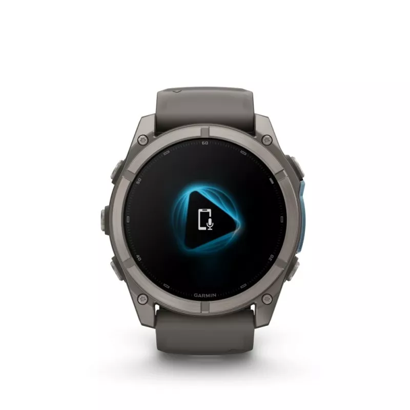 Garmin fenix 9 – 51 mm, titanio con correa de silicona Pebble Grey 010-04763-01