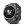 Garmin fenix 9 – 51 mm, titanio con correa de silicona Pebble Grey 010-04763-01