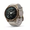 Garmin Fenix 9 Pro – inReach, 43mm titanio Autumn Gold con correa de silicona Cream/French Grey
