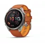 Garmin Fenix 9 Pro – inReach, 47 mm Titanio con correa de silicona Autumn Orange/Spark Orange