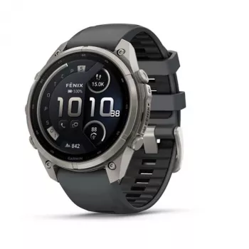 Garmin fenix 9 Pro – inReach, 47mm titanio con correa de silicona grafito/negro