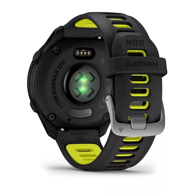 Garmin Forerunner 170 Music, negro con correa negra/amarilla
